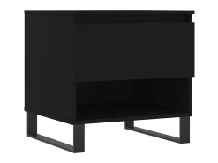 Mesas de centro 2 uds madera de ingeniería negro 50x46x50 cm ES96308