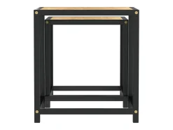 Mesas de centro 2 unidades MDF negro y amarillo