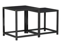 Mesas de centro 2 unidades MDF negro
