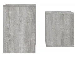 Mesas de centro apilables 2 piezas madera ingeniería gris Sonoma