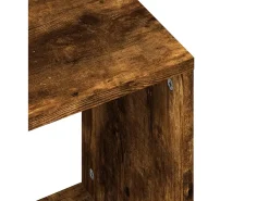 Mesas de centro apilables 2 piezas madera ingeniería roble humo