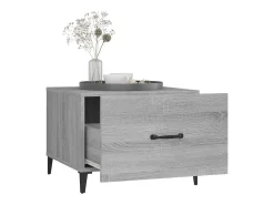 Mesas de centro con patas metal 2 uds gris sonoma 50x50x40 cm ES18671