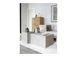 Mesas de centro rectangulares PRAGUE – Efecto mármol beige