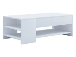 Mesas Tindus Blanco / Blanco AL. 35 x AN. 100 x P. 50 cm