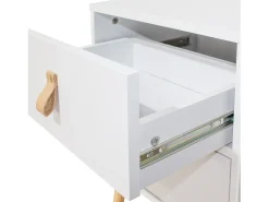 Mesita anzio blanca 2 cajones
