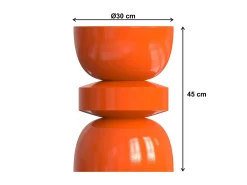 Mesita auxiliar de metal - Color: Naranja - TUVAMI