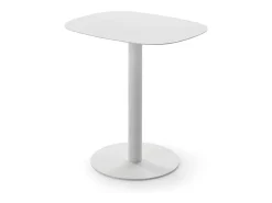 Mesita Auxiliar Salón, Metálica, Diseño Escandinavo, Funcional – Blanco - 51*49*38 cm – SKANDY