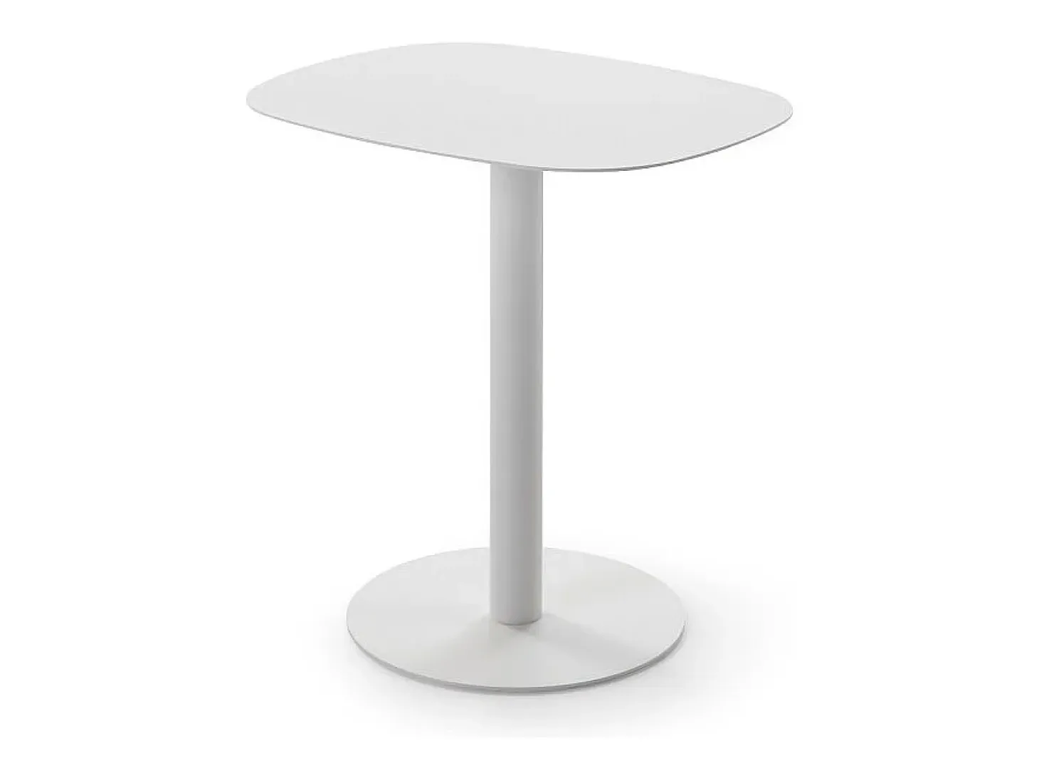 Mesita Auxiliar Salón, Metálica, Diseño Escandinavo, Funcional – Blanco - 51*49*38 cm – SKANDY