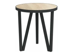 Mesita de centro MDF color roble Sonoma Ø35 cm