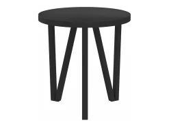 Mesita de centro MDF negra Ø35 cm