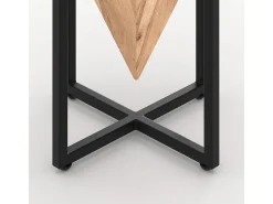 Mesita de madera de acacia y metal - Shanghai
