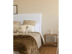 Mesita de noche de madera maciza en tono roble oscuro de 40x20cm - MELLER - DECOWOOD