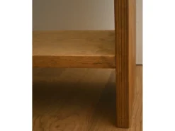 Mesita de noche de madera maciza en tono roble oscuro de 40x20cm - MELLER - DECOWOOD