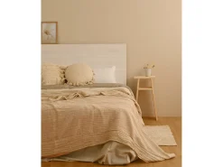 Mesita de noche de madera maciza en tono natural de 20x60cm - ARITZ - DECOWOOD