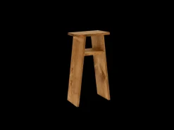 Mesita de noche de madera maciza en tono natural de 20x60cm - ARITZ - DECOWOOD