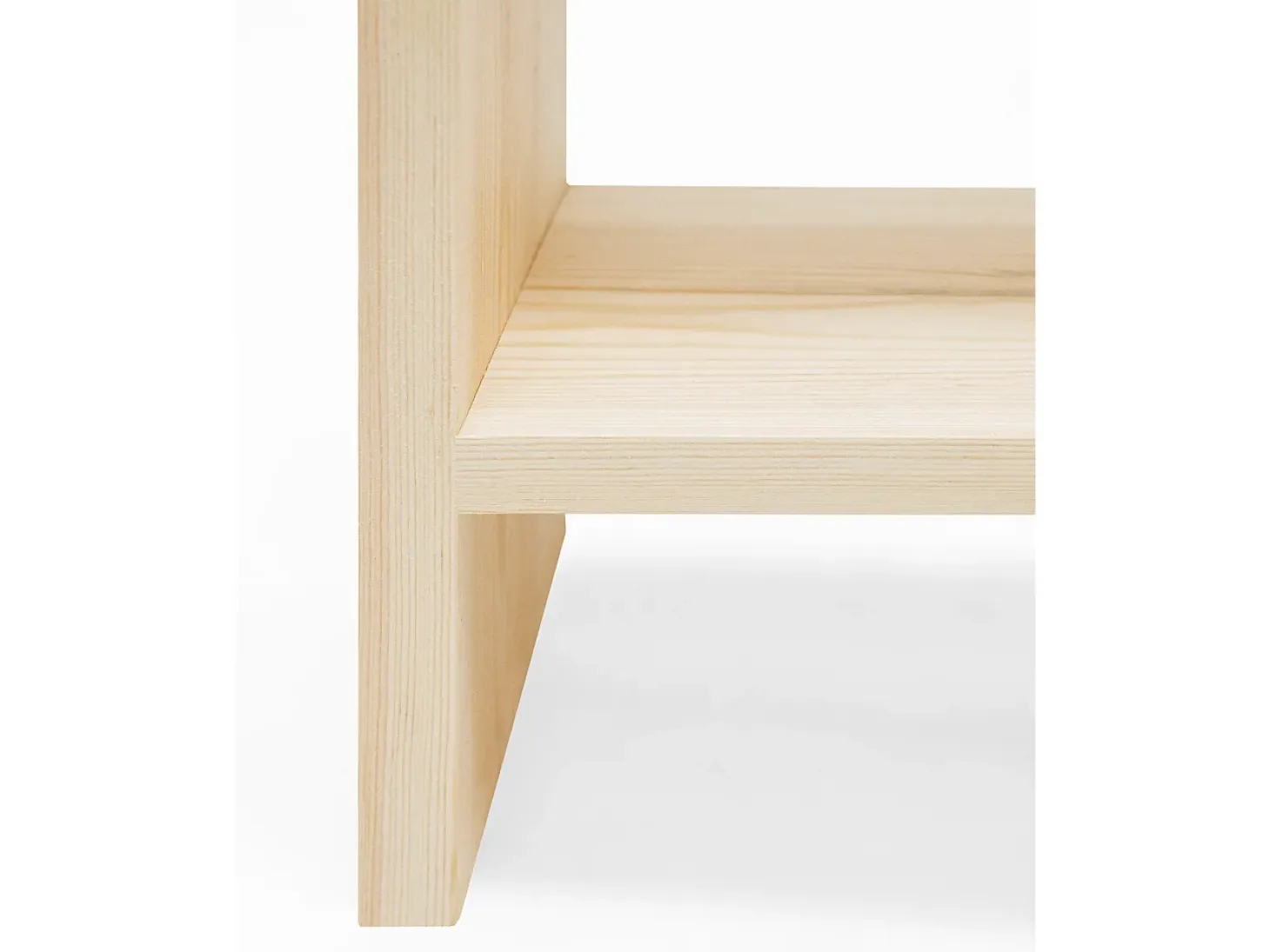 Mesita de noche de madera maciza en tono natural de 40x20cm - MELLER - DECOWOOD