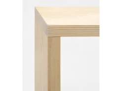 Mesita de noche de madera maciza en tono natural de 40x20cm - MELLER - DECOWOOD