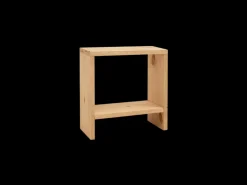 Mesita de noche de madera maciza en tono natural de 40x20cm - MELLER - DECOWOOD
