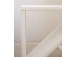 Mesita de noche o auxiliar de madera maciza en tono blanco de 50x50cm - STOKE - DECOWOOD