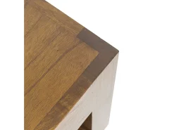 Mesita Mindy cuadrada madera maciza 1 cajón Orka 60 cm