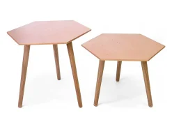 Mesita set de 2 cobrizo 45x50x50cm