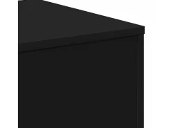 Mesitas auxiliares 3 uds madera contrachapada negro