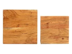 Mesitas auxiliares 2 unidades madera maciza de acacia