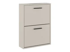 Meyvaser - Zapatero con 2 Puertas, Mueble para Zapatos Estrecho en Color Beige, Medidas: 73 cm (Alto) x 54 cm (Ancho) x 18 cm (Fondo)