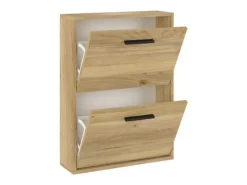 Meyvaser - Zapatero con 2 Puertas, Mueble para Zapatos Estrecho en Color Mauvella, Medidas: 73 cm (Alto) x 54 cm (Ancho) x 18 cm (Fondo)