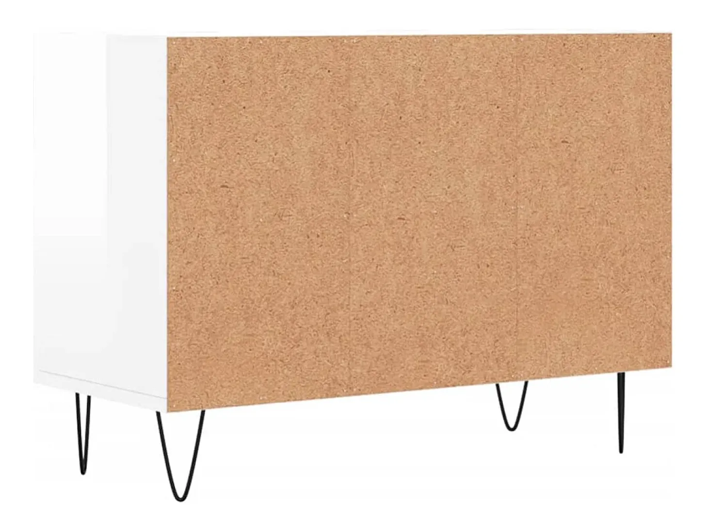 Miami Mueble de TV madera de ingeniería blanco brillo 69,5x30x50 cm
