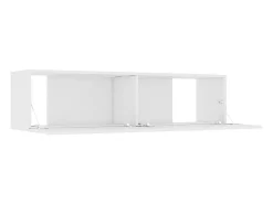 Mitchel Mueble de TV madera de ingeniería blanco 120x30x30 cm