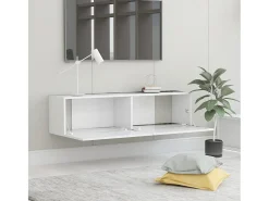 Mitchel Mueble de TV madera de ingeniería blanco 120x30x30 cm
