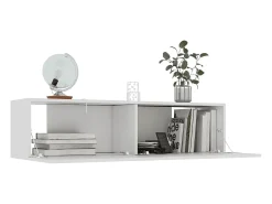Mitchel Mueble de TV madera de ingeniería blanco 120x30x30 cm
