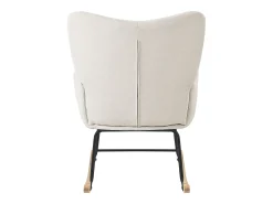 ML-Design Mecedora Beige, con Funda de Tejido, Estructura de Acero para Dormir