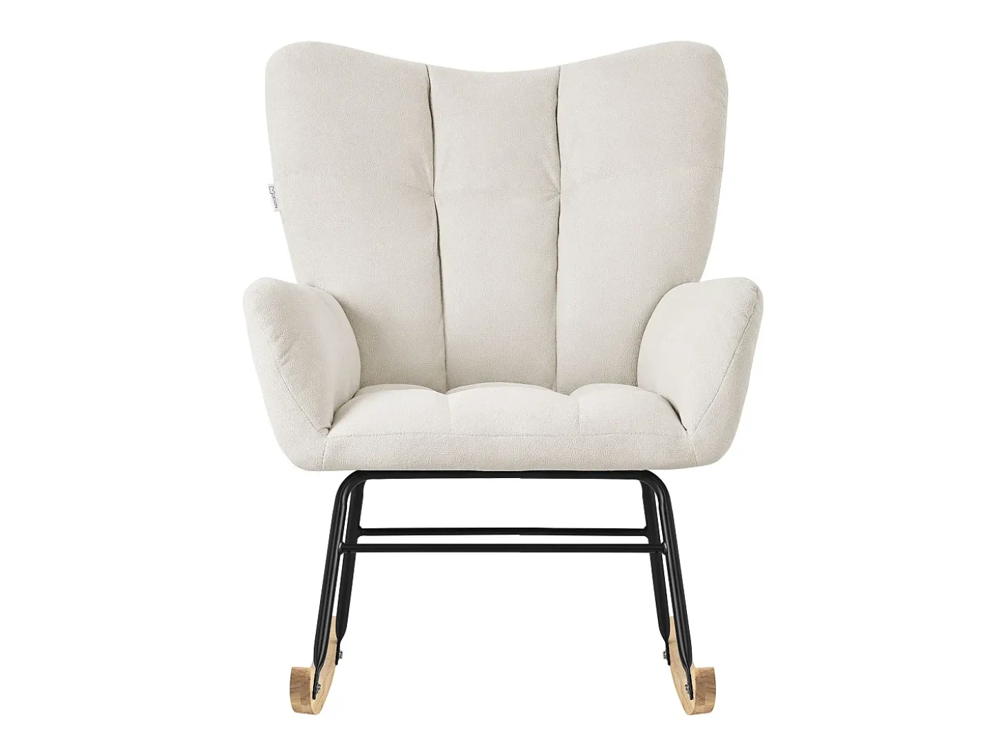 ML-Design Mecedora Beige, con Funda de Tejido, Estructura de Acero para Dormir