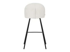 ML-Design 2x Taburetes de bar beige con tapizado de tela, 75cm altura, sillas con respaldo y reposapíes, estructura metálica sillones para encimera