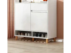 Moderna cómoda blanca con gran capacidad espacio para zapatos 60 cm con cajón