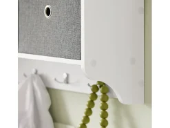 Moderna estantería de Pared, Perchero, Estante de Pared,con 5 Ganchos y 3 cajones,L100 cm FRG282-W SoBuy ES
