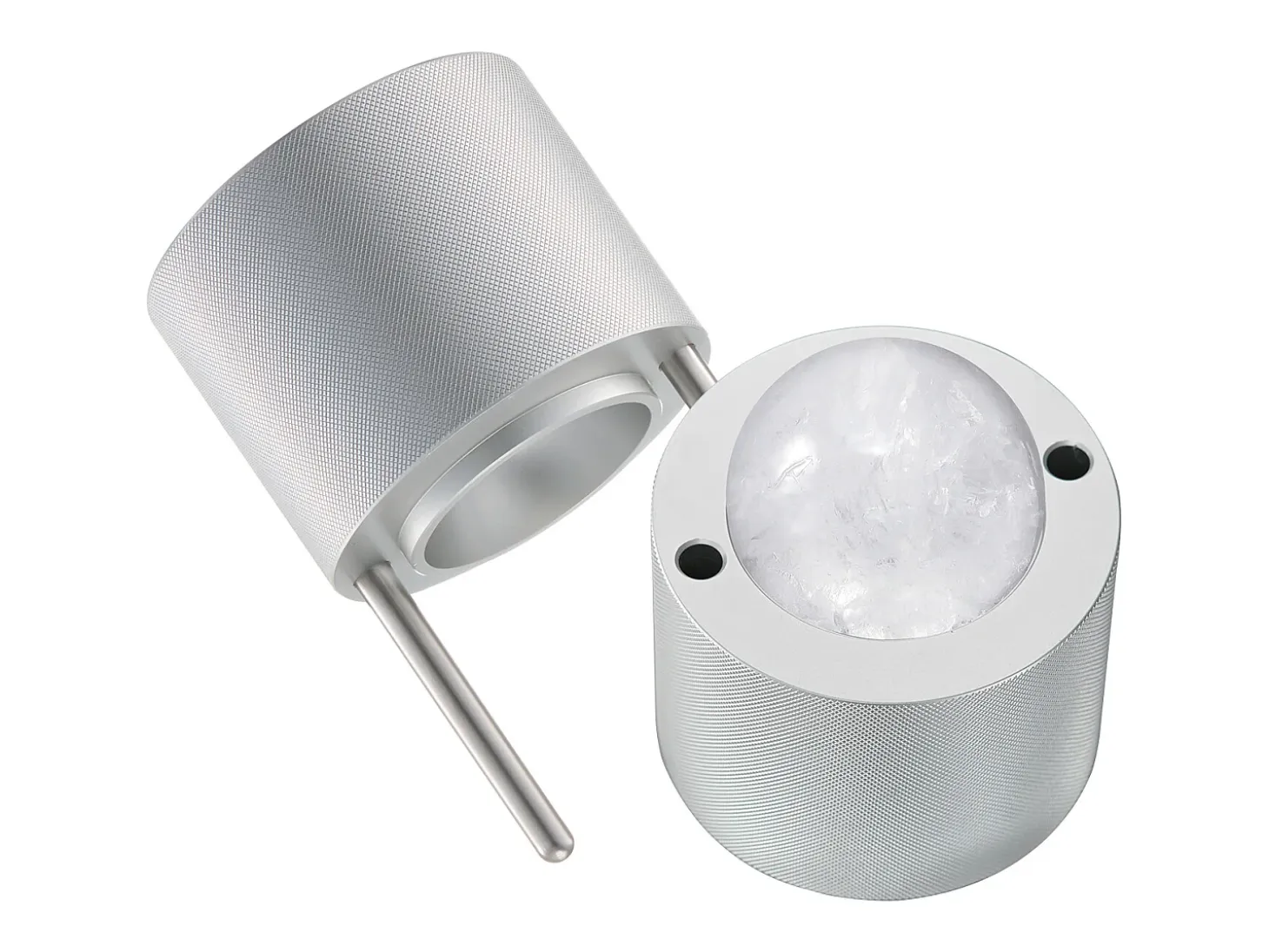 Molde de Hielo SucceBuy Prensa de Hielo, Kit de Máquina de Hielo de 5.3 cm para Whisky, Plata, Ideal para Bebidas y Fiestas