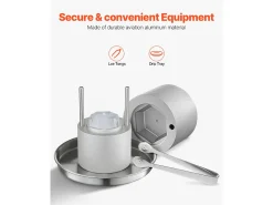 Molde de Hielo SucceBuy Prensa de Hielo Ice Diamond, Máquina de Bolas de 6.5cm, Kit de Prensa de Hielo para Whisky, Perfecto para Uso Doméstico