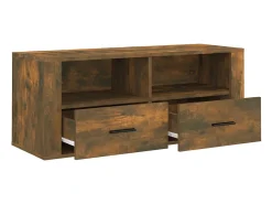 Monster Mueble para TV madera contrachapada roble ahumado 100x35x40 cm