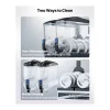 Máquina de Granito SucceBuy, 2 Depósitos de 15 L, Acero Inoxidable, Distribuidor de Bebidas Heladas, para Hogar, Restaurantes, Cafés, Bares