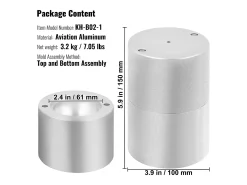 Máquina de Hielo SucceBuy 61 mm, Prensa de Hielo en Aluminio Redondo para Whisky, Plata