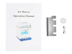 Máquina de Hielo SucceBuy Máquina de Conos de Nieve 250 W 265 LBS/H Trituradora de Hielo Ajustable para Uso Doméstico