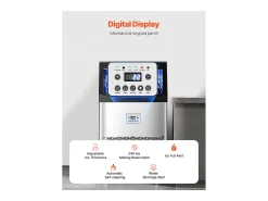 Máquina de Hielo SucceBuy Máquina de Hielo Comercial con Pantalla LED, 40,82 kg/Día para Gastronomía