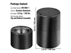 Máquina de Hielo SucceBuy 61 mm, Prensa de Hielo en Aluminio Redondo, Negro