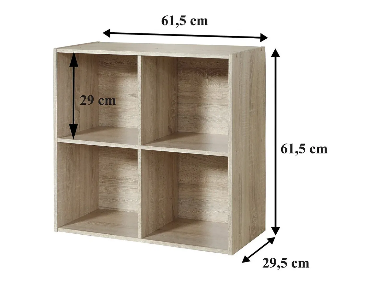 Mueble 4 compartimentos H61,5 cm - COMPO - Blanco