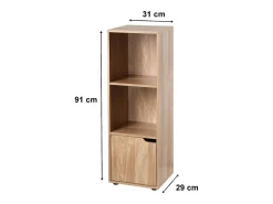 Mueble 3 estantes con una puerta