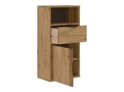 Mueble auxiliar con cajón ODDA 40x24x79 cm madera maciza pino