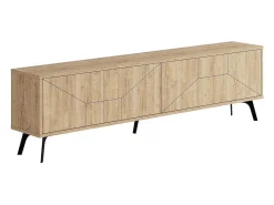 Mueble bajo de TV Dune 4 compartimentos roble 50x180x29,6 cm